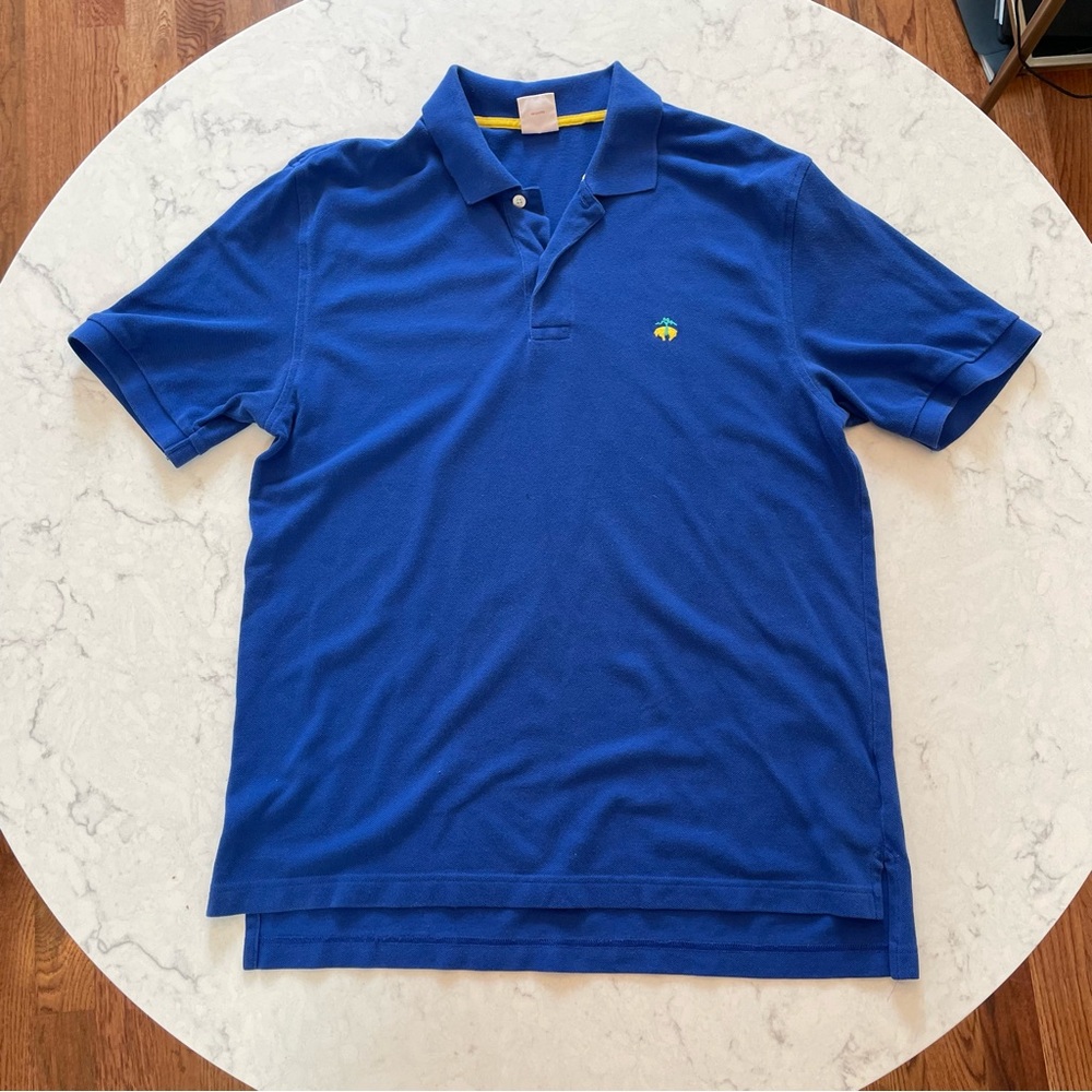 Brooks Brothers Short Sleeve Performance Polo Original Fit in Blue Size M - Picture 2 of 8